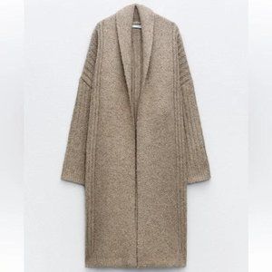 ZARA RIB KNIT COAT